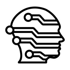 Digital Native Vector Line Icon Design