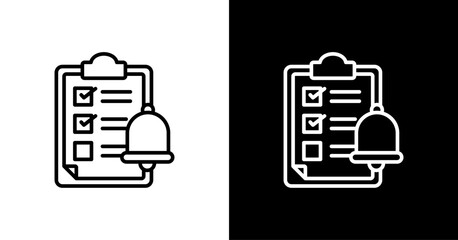 Notification  White Icon Set Design