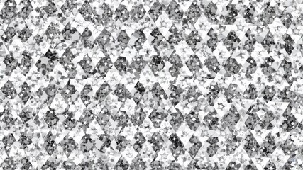 Abstract geometric pattern with shimmering diamond shapes in black and white, creating a mesmerizing visual effect. - Powered by Adobe
