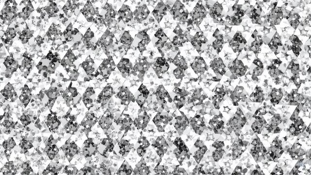 Abstract geometric pattern with shimmering diamond shapes in black and white, creating a mesmerizing visual effect.