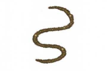 Golden glitter dust trail creating a dynamic path on transparent background, shiny particle effect, elegant magic stroke