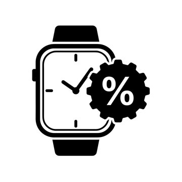 Sale promotion time smart watch discount offer limited time deal special price reduction percentage symbol icon