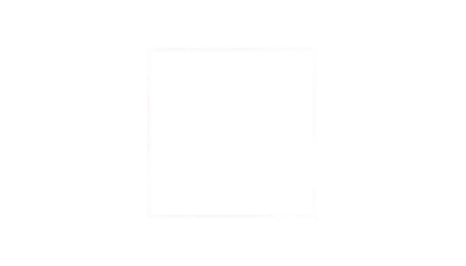 White square outline with a break in the right side, set against a stark black background