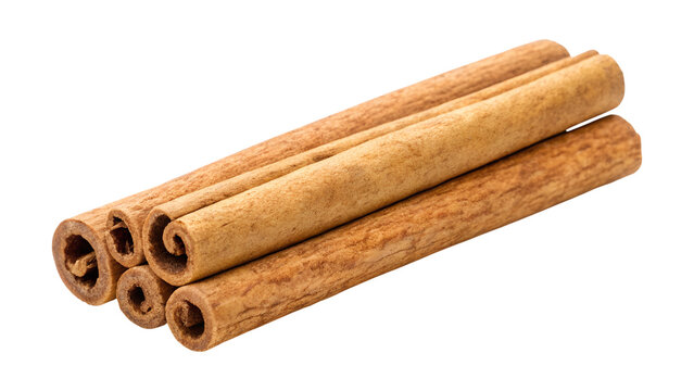 Cinnamon sticks isolated on transparent background
