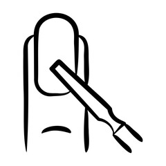 Nail Care Icon - Handdrawn