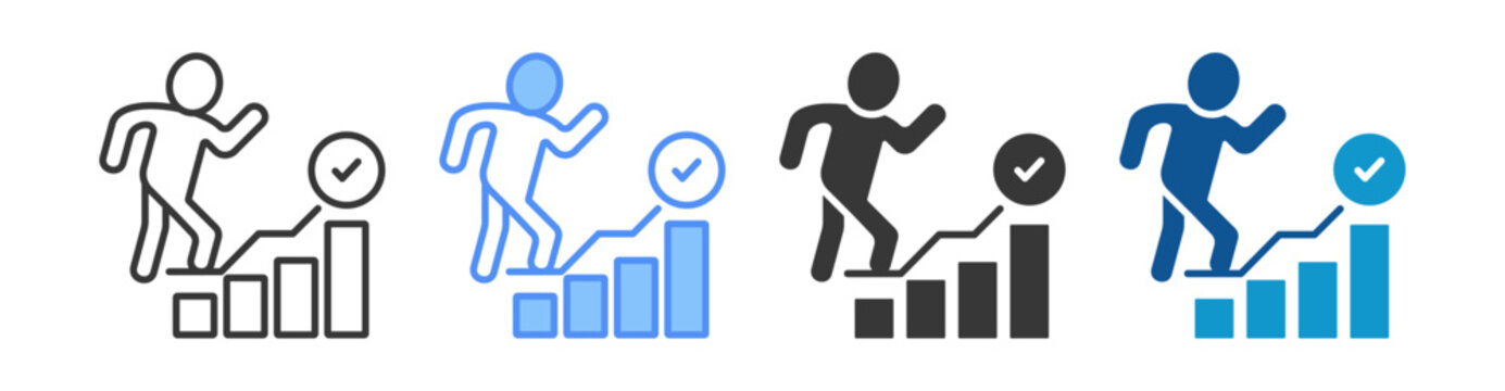 Self Actualization Icon Set Multiple Style Collection