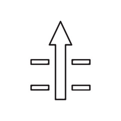 High sign icon. Height vector icon isolated on white background. Flat style height outline symbol vector illustration icon sign website graphic design. Vector illustration