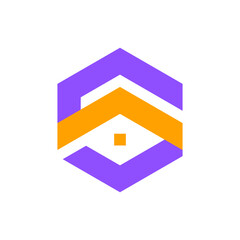 Letter S roof house modern logo design