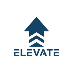 elevate logo design, business consulting vector icon template
