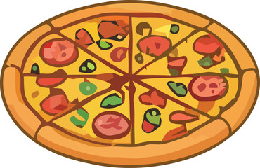 pizza isolated on white background