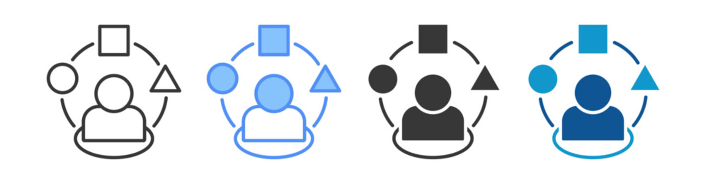 Adaptability Icon Set Multiple Style Collection