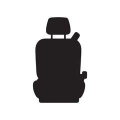 Car Seat Vector Glyph Icon For Personal And Commercial Use on white back ground