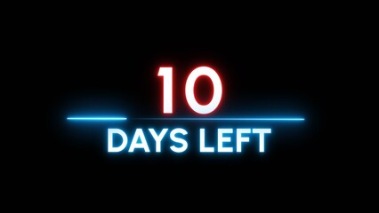 10 Days left Countdown number illustration. 