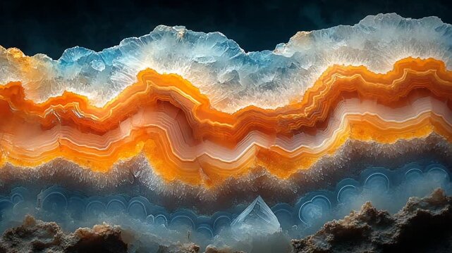 Vibrant Geode Layers with Striking Color Patterns