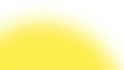 Halftone yellow dots element on transparent background
