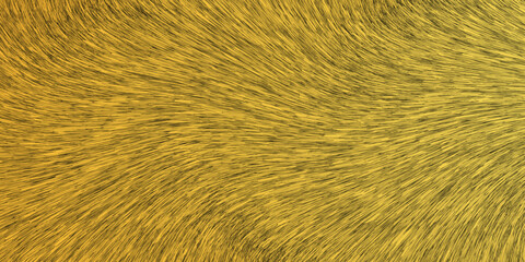 Vibrant Yellow and Gold Abstract Background with Flowing Lines Creating a Detailed Animal Fur Texture