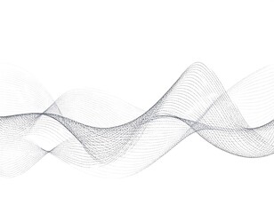 Gentle waves composed of small dots, flowing across a white background