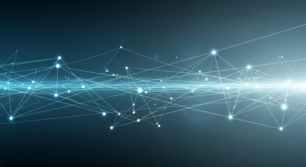 Fototapeta premium Minimal Abstract Glowing Network Lines Background Design