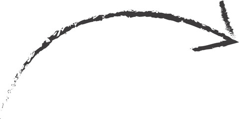 Naklejka premium Sketchflow Arrow – Curved Direction in Motion