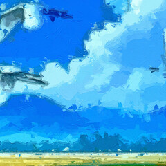 Various oil paintings, flowers, plum blossom scenery, pavilions, lotus leaves, lotus flowers, lake scenery, flying birds, cranes, lakes, tulips, figures