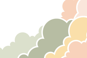 Hand drawn flat natural abstract shapes background