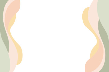 Hand drawn flat natural abstract shapes background