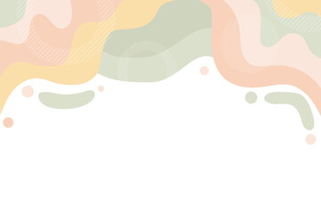 Hand drawn flat natural abstract shapes background