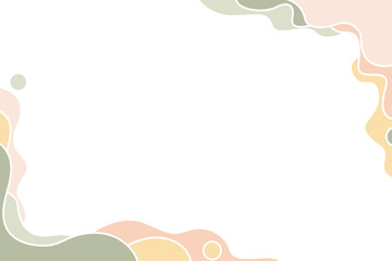 Hand drawn flat natural abstract shapes background