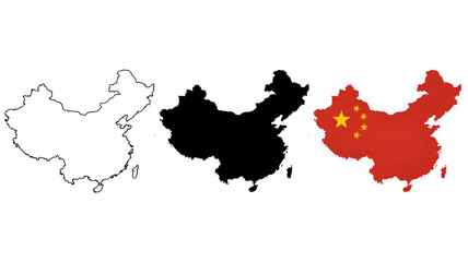 China map silhouette design shows patriotic pride and national identity celebration
