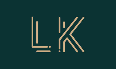 LK L lk initial logo | initial based abstract modern minimal creative logo, vector template image. luxury logotype logo, real estate homie logo. typography logo. initials logo