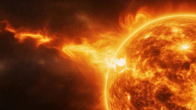 Exploring the sun surface solar flares and coronal mass ejections in deep space