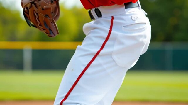 Baseball glove athlete mitt sport field leather pitcher brown glove with ball pocket held by player grass summer motion outdoor excitement brown