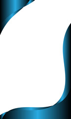 vertical white background with metallic blue abstract frame