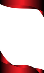 vertical white background with metallic red abstract frame