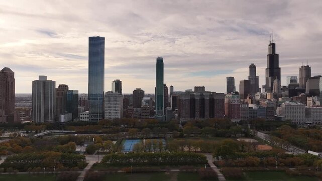 Aerial View of Chicago Skyline, Illinois &ndash; Downtown Cityscape&rdquo; November 7, 2025