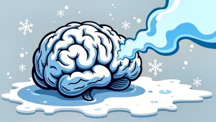 The image of ice and snow in the brain