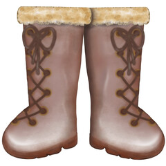 Winter holidays cozy decorations  illustration set.  holiday elements cute hand drawn decorations.