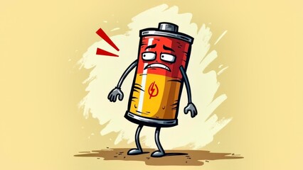 Fun scenes featuring cartoon images of batteries
