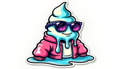 Scene of Sunglasses Ice Cream