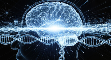 Neuroscience, Brain, DNA, Biotechnology, Futuristic