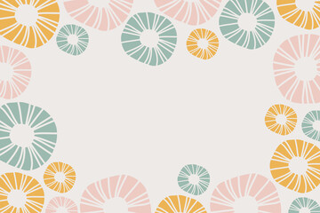 Hand drawn flat natural abstract shapes 