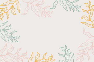 Hand drawn flat natural abstract shapes 