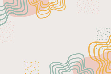 Hand drawn flat natural abstract shapes 