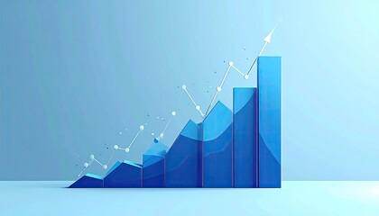 Ascending graph with upward trendline