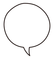シンプルな吹き出しのベクターイラスト。単品、フレーム、枠、ふきだし