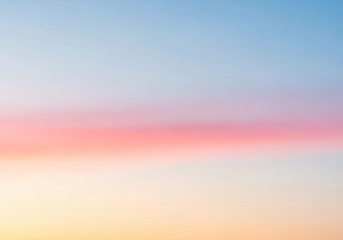 A minimalist dawn sky with a smooth gradient from soft peach near the horizon to pale blue above. No harsh contrasts, only gentle color transitions and diffused light. The atmosphere is calm and open,