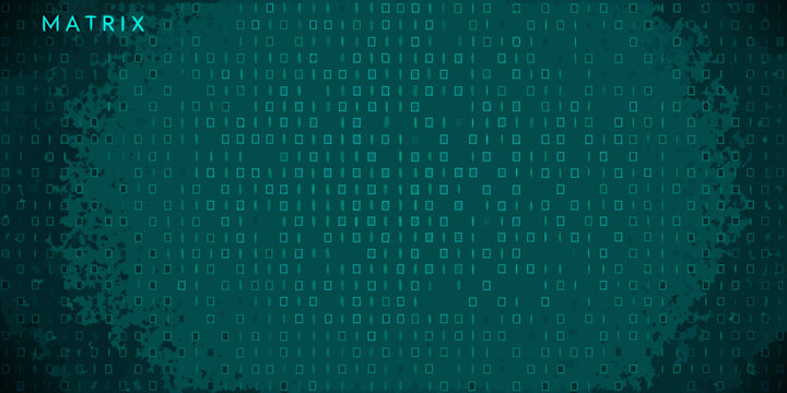 Digital matrix code pattern with fading edges and matrix text