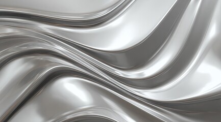 Abstract metallic folds in a soft gray
