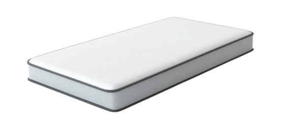 Modern white mattress with minimal aesthetic
