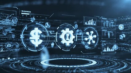 Futuristic Digital Technology and Data Visualization Concepts.